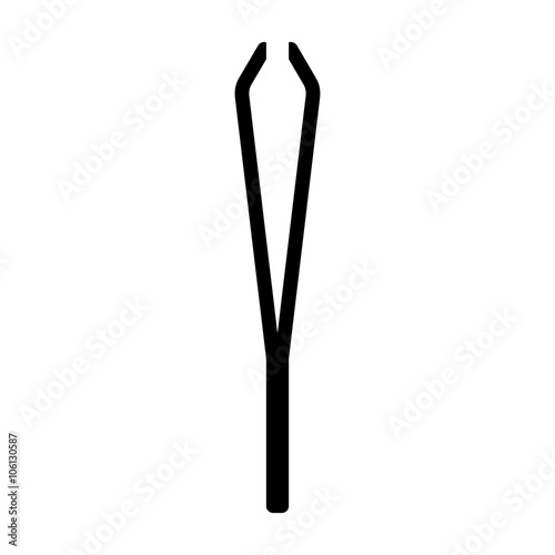 tweezer black simple icon