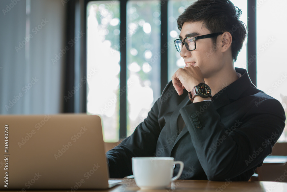 man, coffee, smile. Man in cafe looking into the camera. Interio man, coffee, smile. Man in cafe looking into the camera. Interio