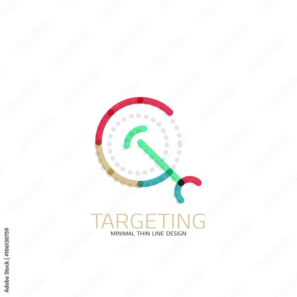 Vector thin line design logo magnifying glass, search and find or zoom logotype concept. Linear minimalistic business icon Vector thin line design logo magnifying glass, search and find or zoom logotype concept. Linear minimalistic business icon