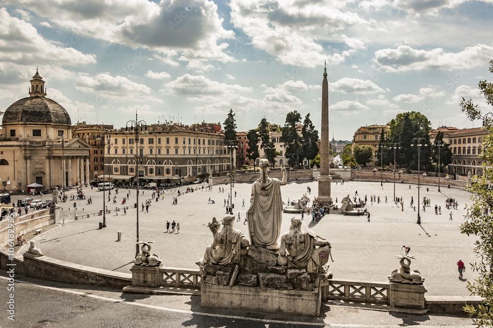 Naklejka premium Piazza del Popolo in Rome