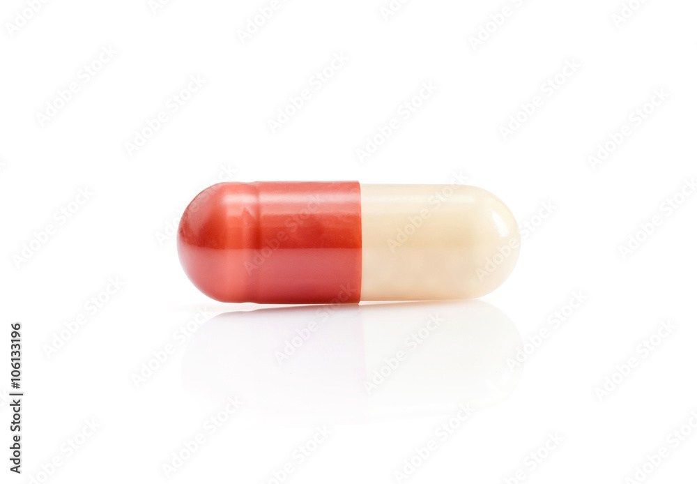 medicine capsule isolated on white background