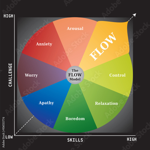 Diagramme FLOW - Modèle de Coaching pour Carrière - Business Ressources Humaines - Outil de Développement Personnel