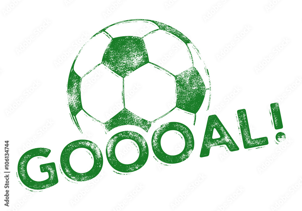 Naklejka premium Soccer Ball / Football - GOOOAL - Grunge Look