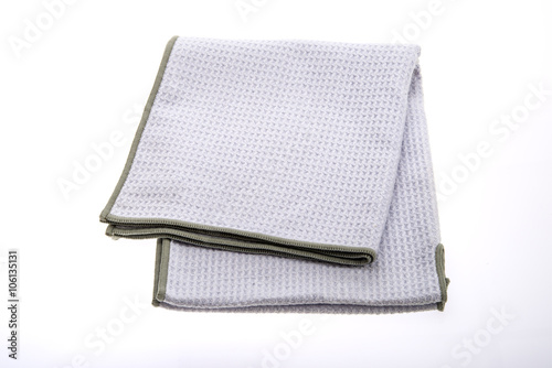 White hand towel on white background