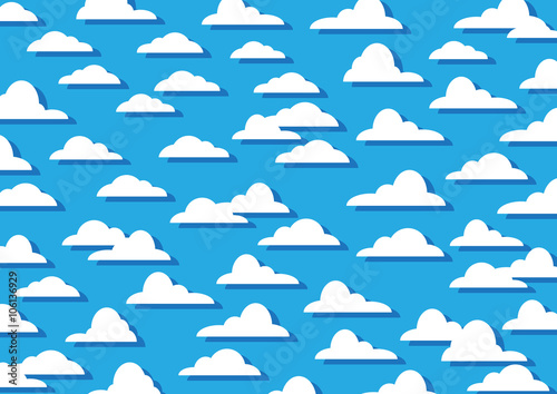 Pattern Clouds on Blue Background,Texture,Vector