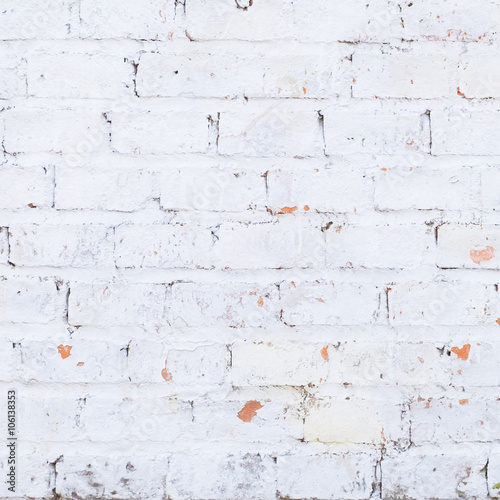 Background of old white vintage brick wall