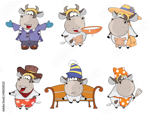 Happy cows.Clip-Art. Cartoon