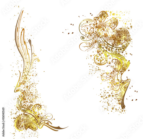 Shine gold  Frame in luxury style