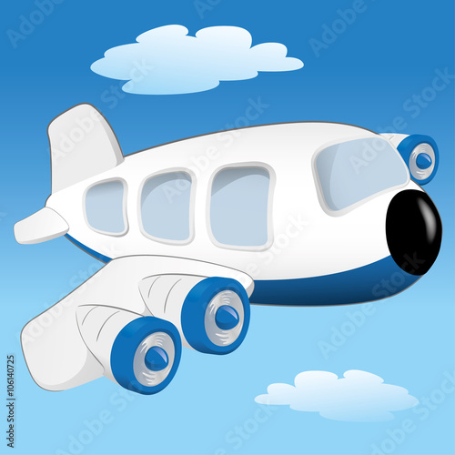 Illustration is a vehicle transport aircraft or aircraft flying