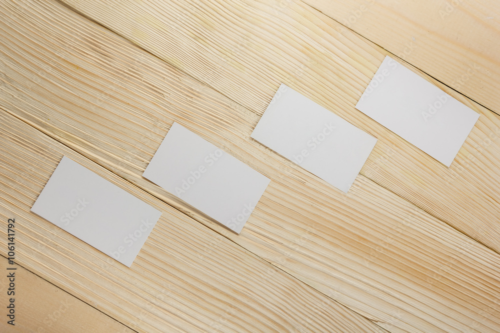 White blank business visit card, gift, ticket, pass, present clo White blank business visit card, gift, ticket, pass, present clo