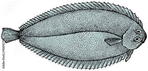 Sole, vintage engraved illustration