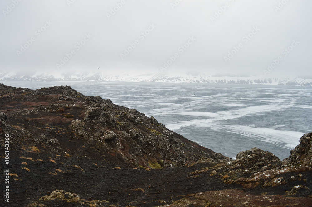 Volcano Crater Lake - Frozen in Lava Volcano Crater Lake - Frozen in Lava