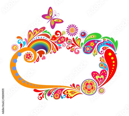 Summery colorful frame