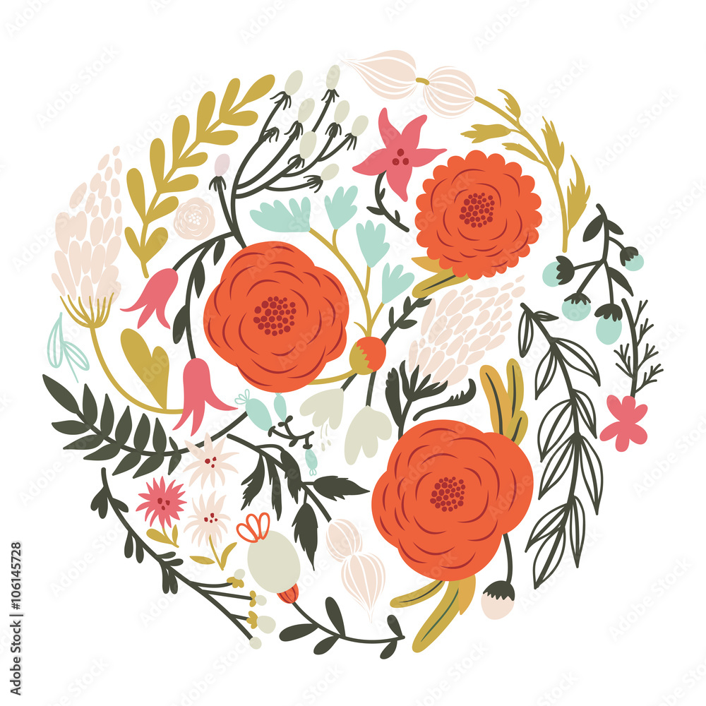 Flower invitation card Flower invitation card