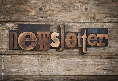 newsletter written with letterpress type
