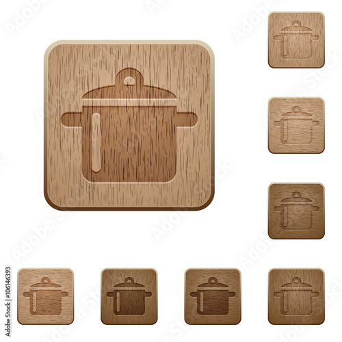 Cooking wooden buttons