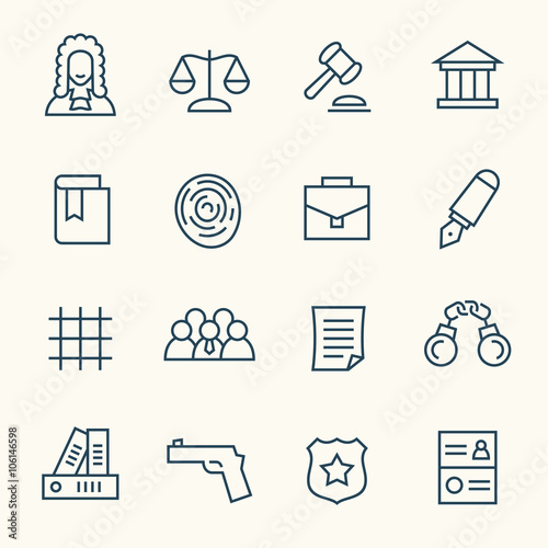 Law line icons