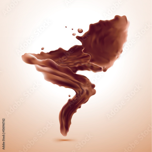 splash of brownish hot coffee or chocolate (ID: 106146762)