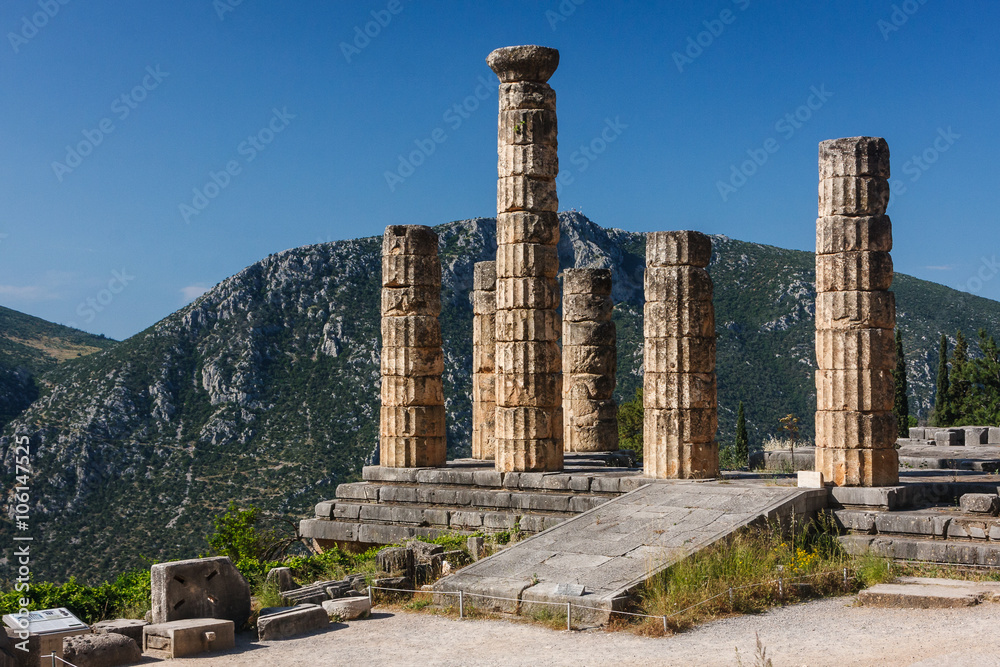 Ruins of the ancient Greek city of Delphi (Delfi), Greece