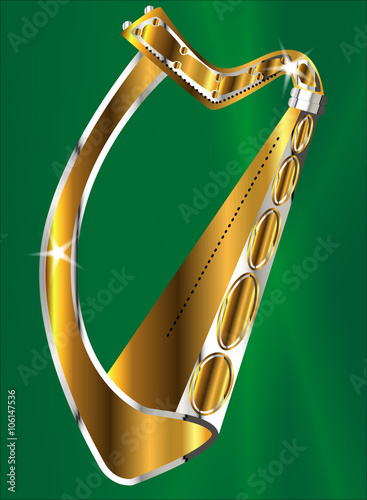 Golden Irish Harp