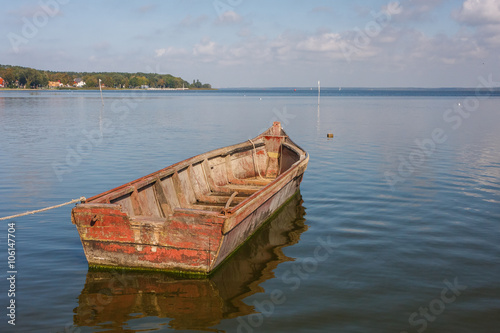 Boat in the bay of Juodkrante, Lithuania