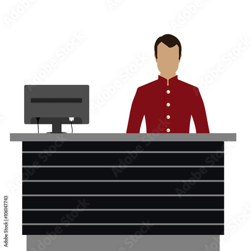 Hotel reception desk