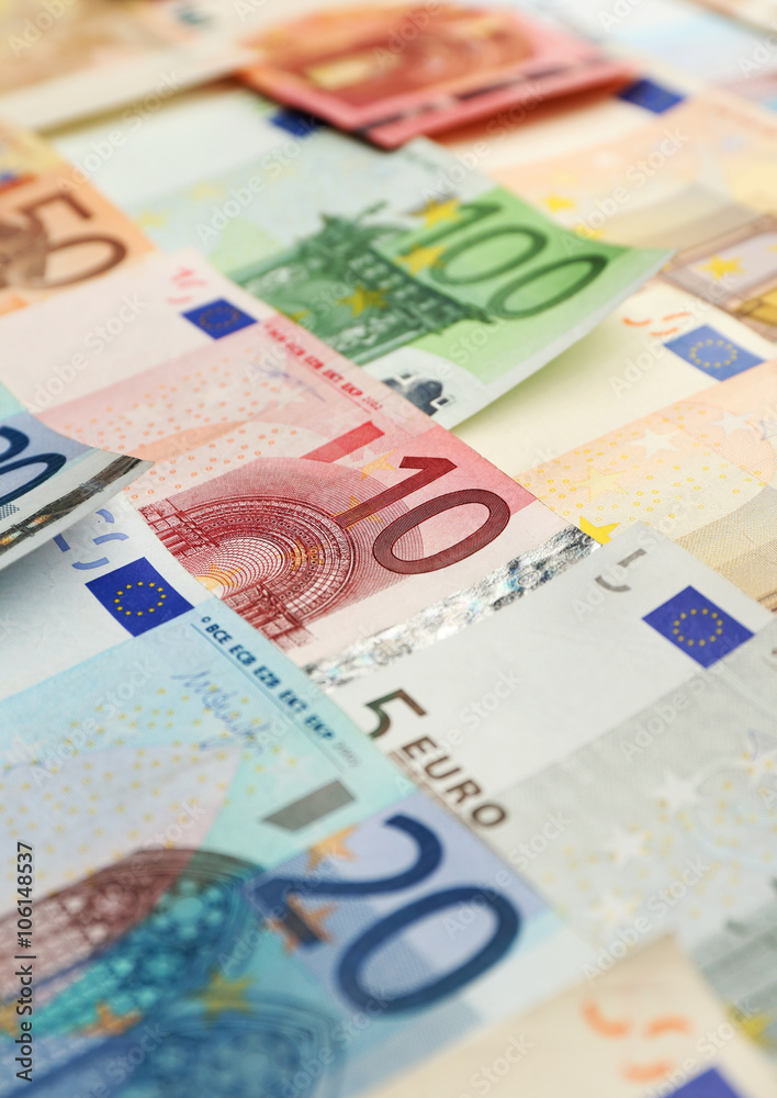 Background made of Euro banknotes Background made of Euro banknotes