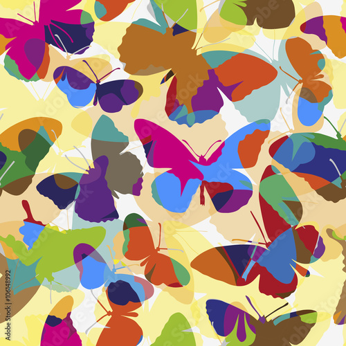 Seamless pattern with butterflies