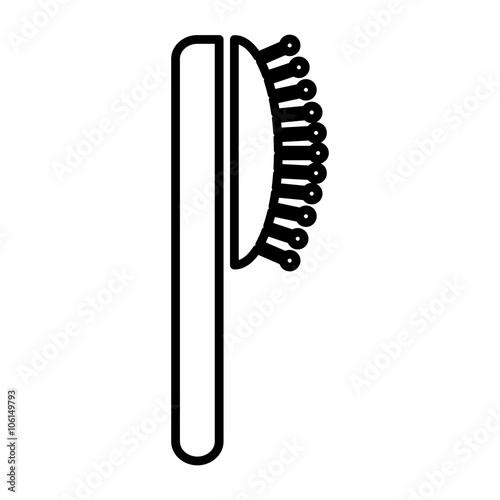 hairbrush black simple icon