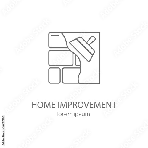 Home improvement logotype design templates.