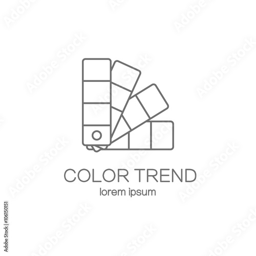 Color palette logotype design templates.
