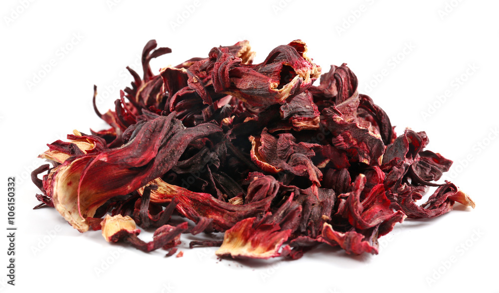 Obraz premium Hibiscus tea, isolated on white