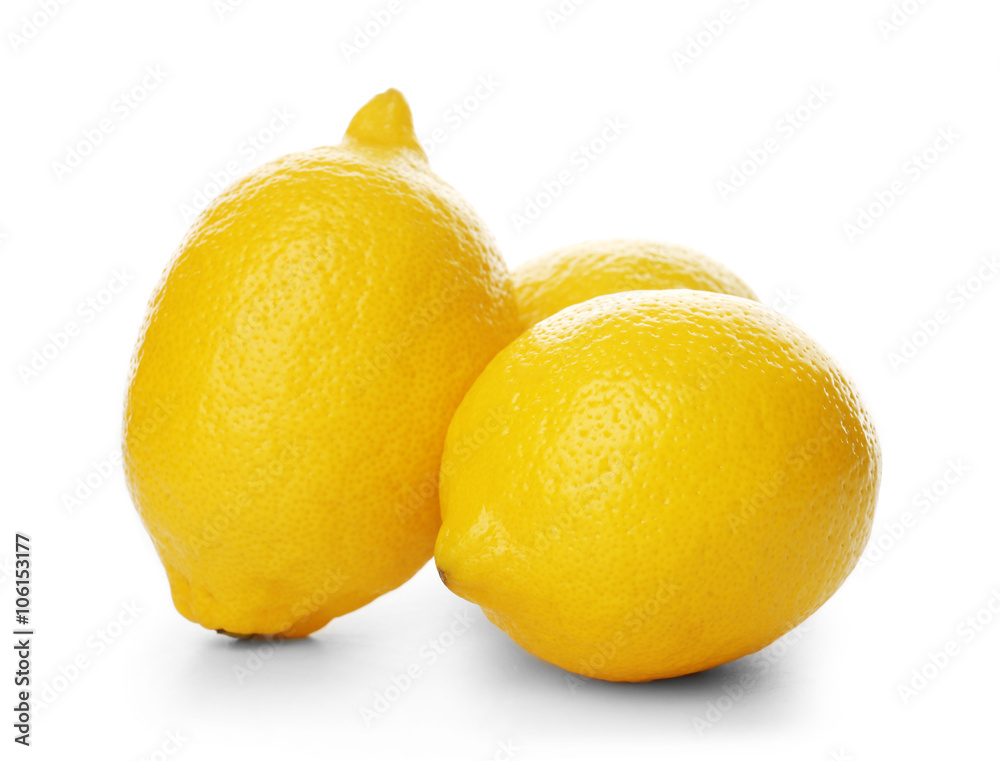 Fresh lemons isolated on white Fresh lemons isolated on white