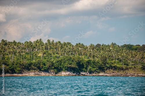 Photo of an island on sunny day