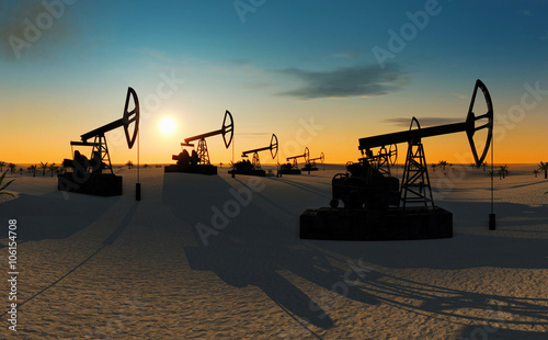 oil pumps in the desert 