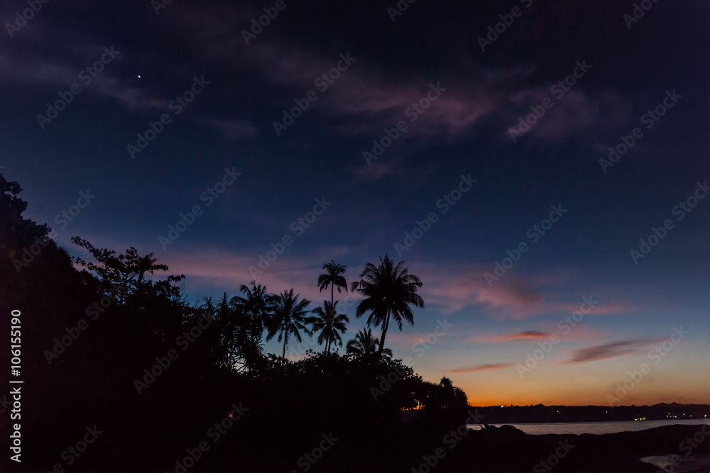 Fototapeta premium Colorful Sunset on holiday resort