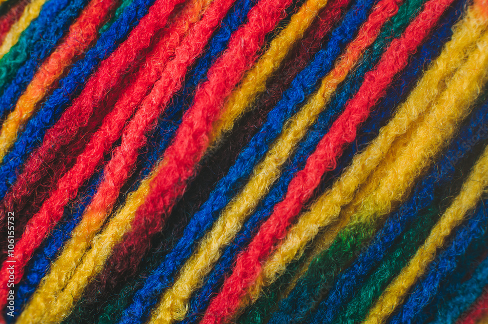 Closeup of a colorful yarn as a background Closeup of a colorful yarn as a background