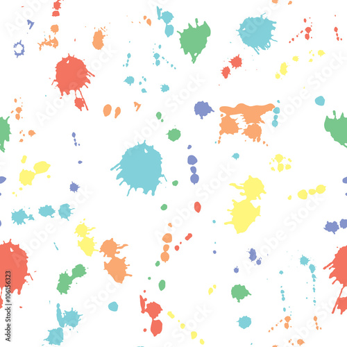 vector seamless pattern with multicolored  stain