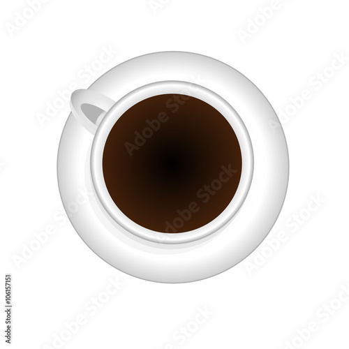 Coffee cup on white background