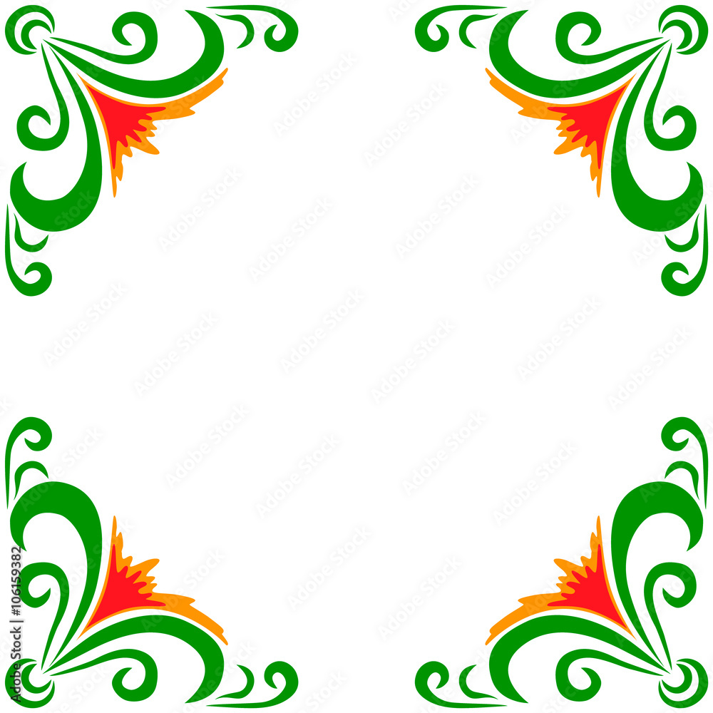 Vector doodle flowers frame Vector doodle flowers frame