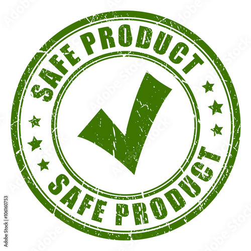 Safe product rubber stamp