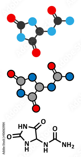 Allantoin molecule. Often used in cosmetics.