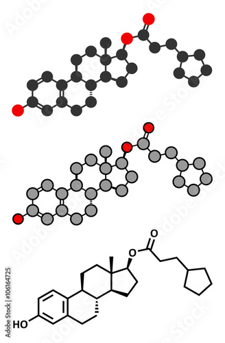 Estradiol cypionate estrogen prohormone molecule.