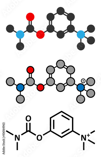 Neostigmine drug molecule.