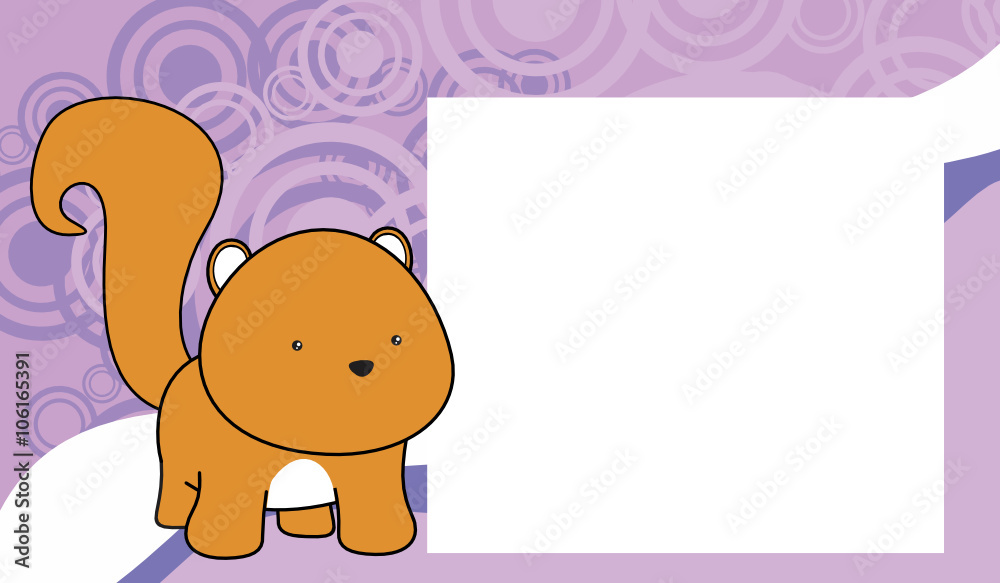 sweet baby squirrel cartoon frame background in vector format sweet baby squirrel cartoon frame background in vector format