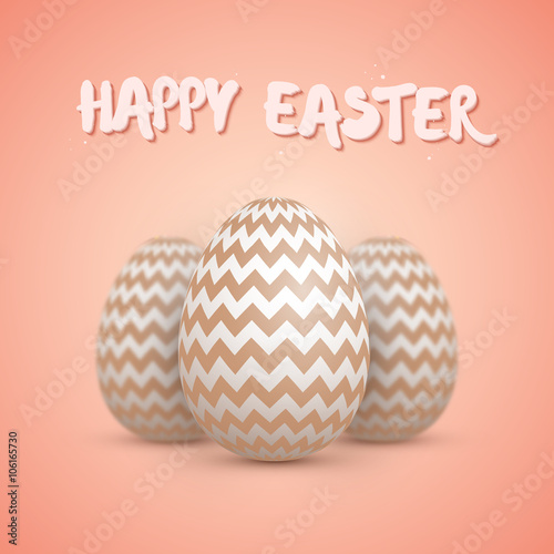 Realistic Vector Easter Egg Set. Happy Easter Painted Vector Egg