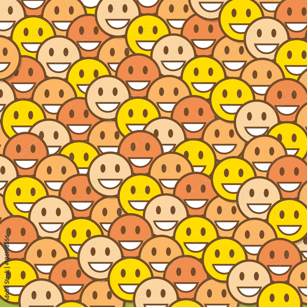 Smile Yellow Faces Background Smile Yellow Faces Background