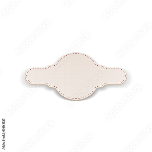 Greeting paper white Emblem with Seams