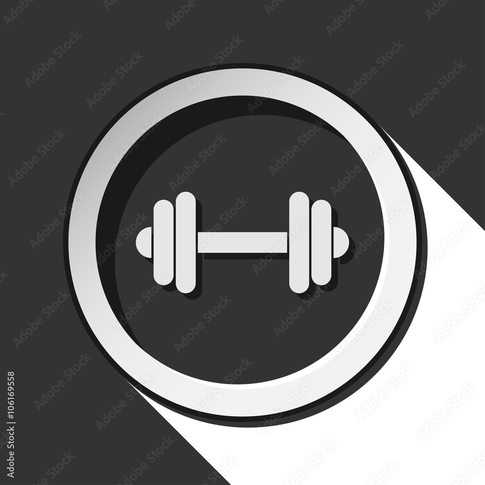 icon - dumbbell with shadow icon - dumbbell with shadow
