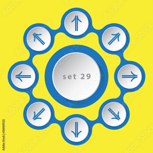 icons with arrows in eight directions